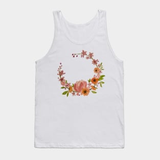 asymmetrical floral wreath Tank Top